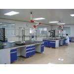 Steel C Frame Wood Lab Furniture , Counter Top Island Table For Laboratory for sale