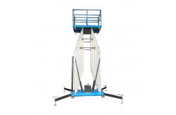 China Double Mast Aluminum Alloy Lifting Platform Mobile Lift Work Tables supplier