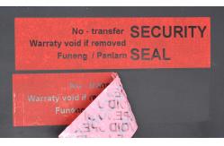 China Red 56um 1mil Matte Non Transfer Tamper Evident Label For VOID supplier