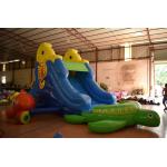 Small Tortoise Inflatable Water Slide / Cute Blow Up Seahorse PVC Slide With Pool for sale