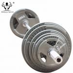 China 1 Set Fitness Equipment Barbells With Spring Collars Hammertone Finish for sale