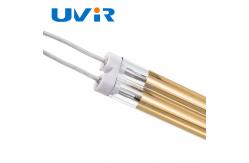 China Double Tube Medium Wave Infrared Radiator Heating Lamp Gold Plated supplier