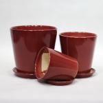 Modern Gloss Flower Ceramic Pots With Drainage Hole