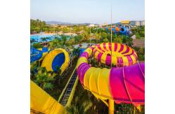 China Large Spiral Pool Slide Fiberglass Spiral Waterslide Multi Slide Combination supplier