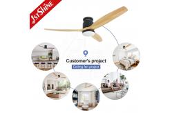 China Modern Design Wooden Blades DC Ceiling Fan with Reversible Function and Remote Control supplier
