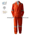 XS Orange 100 Cotton Reflective Lightweight FR Coveralls for sale
