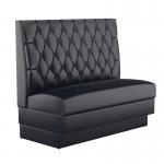 Custom Restaurant Furniture Button Tufted Black Commercial Booth Seathing for sale