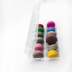 Clear 12 Pack Collapsible Macaron Tray Clam Shell Reusable for sale