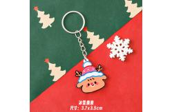 China Christmas Festival Acrylic Keychain with Metal Ring Attachment and Cute Snowman Charms supplier