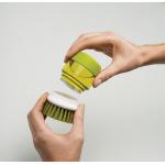 Dishwasher Kitchen Scrub Brush With Integrated Detergent Soap Dispenser