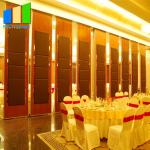 Wooden Acoustic Room Dividers Restaurant Partitions Folding Interior Movable Walls for sale