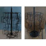 Greating Cards Rotating Metal Table Top Display Stands With 24 Pockets KD Construction for sale