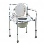 Healthcare Portable Commode Chair , Steel  Folding Commode Shower Chair With Bedpan for sale