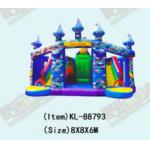 Commercial Jump House Castle With Two Lanes Slide playground
