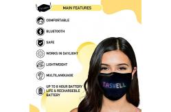 China Light Up Glowing Rave LED Party Face Mask APP Programmable supplier