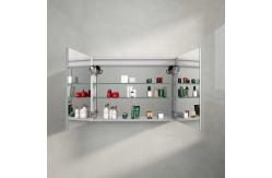 China Anti Rust Clear Led Bathroom Cabinet With Mirror Customizable Adjustable Lighting supplier