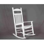 White Rocking Chair Wooden Outdoor Furniture Hollow Design For Relaxing for sale
