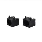 Black 8 Pin Female Straight RJ45 PCB Connector Jack Network Plug 8p8c for sale