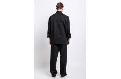 China White Cutton White Edage Black Chef Suit supplier
