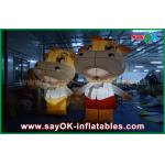 Custom Animal Oxford Cloth Inflatable Cartoon Cattle Cow With LED Lighting