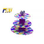 Eco - Friendly Cardboard Cupcake Tower Stand 3 Layers CMYK Printing With Art Paper