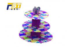 China Eco - Friendly Cardboard Cupcake Tower Stand 3 Layers CMYK Printing With Art Paper supplier
