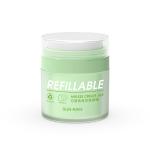 Customized Empty PET Material Refillable Airless Cosmetic Jar With Inner Recyclable PP Bottle