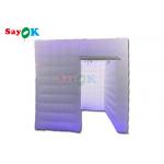 Wholesale White Inflatable LED Photo Booth Portable Inflatable Square Single Door Photo Booth for sale