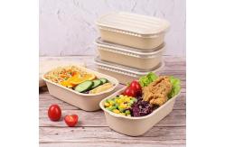 China Compostable Takeout Disposable Food Containers Bagasse Lunch Box With Lid supplier