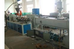 China Full Automatic Plastic Extrusion Machine , Pvc Twin pipe Extrusion Production Line supplier