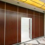 Soundproof Sliding Folding Partitions For Auditorium With Aluminum Frame MDF Finish