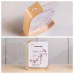Custom Shape Half Frame Wooden Acrylic Photo Frame For Bedroom Office for sale