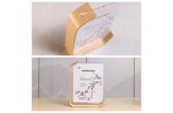 China Custom Shape Half Frame Wooden Acrylic Photo Frame For Bedroom Office supplier