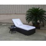 Outdoor Folding Chaise Lounge , Rattan Wicker Beach Sunlounger for sale