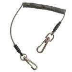TPU Stainless Steel Coiled Tool Lanyard Extend 3M High Security Rod Leash
