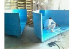 China Half Transparent FRP Hand Lay Up Fiberglass Fish Tank For Aquarium Exhibition supplier
