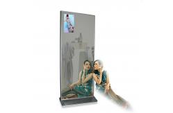 China Shockproof Android Digital Signage , High Transparent Tempered Glass Magic Mirror Kiosk supplier