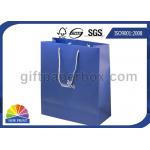 Folding Silver Foil Stamping Custom Retail Shopping Bags for Store / Shopping Mall for sale