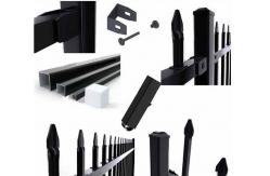 China Powder Coating Black Garrison Metal Security Fence Panels2.1MX2.4M Rails 40mm supplier