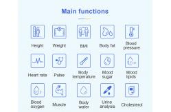 China Ultrasonic Body Weight Scale Electronic Height BMI Blood Pressure Check Machine supplier