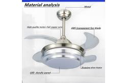 China 6000k 4000lm Crystal Flush Mount Ceiling Fan Neutral White supplier