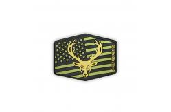 China Flag Custom 3D Rubber Patches , Chenille Embroidery Rubber Badges For Clothing supplier