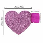 Elastic Designed Self Adhesive Pen Loop , Unusual Stationery Items Bling Heart Shape