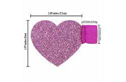China Elastic Designed Self Adhesive Pen Loop , Unusual Stationery Items Bling Heart Shape supplier
