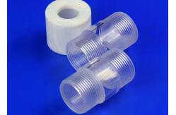 China Fire Polished Heating Clear Quartz Tube With Ptfe Screw Lid Female Thread supplier
