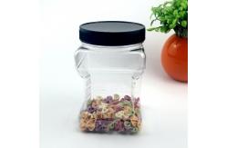 China PET Clear Square Grip 4500ml Plastic Screw Cap Jars BPA Free supplier