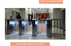 China IC / ID Card RFID Turnstile Access Control Automatic Flap Barrier Gate supplier