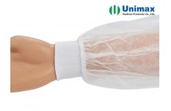 China PP SMS PE Disposable Sleeve Cover 18gsm 35gsm With Elastic Cuff supplier