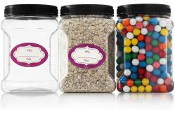 China 380ml Plastic Screw Cap Jars 20cmx20cm Plastic Cookie Containers supplier