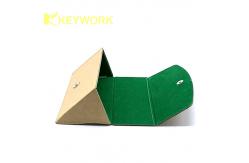 China Ultra Light Triangle Cardboard Optical Glasses Case Double Sided Buckle Carton supplier